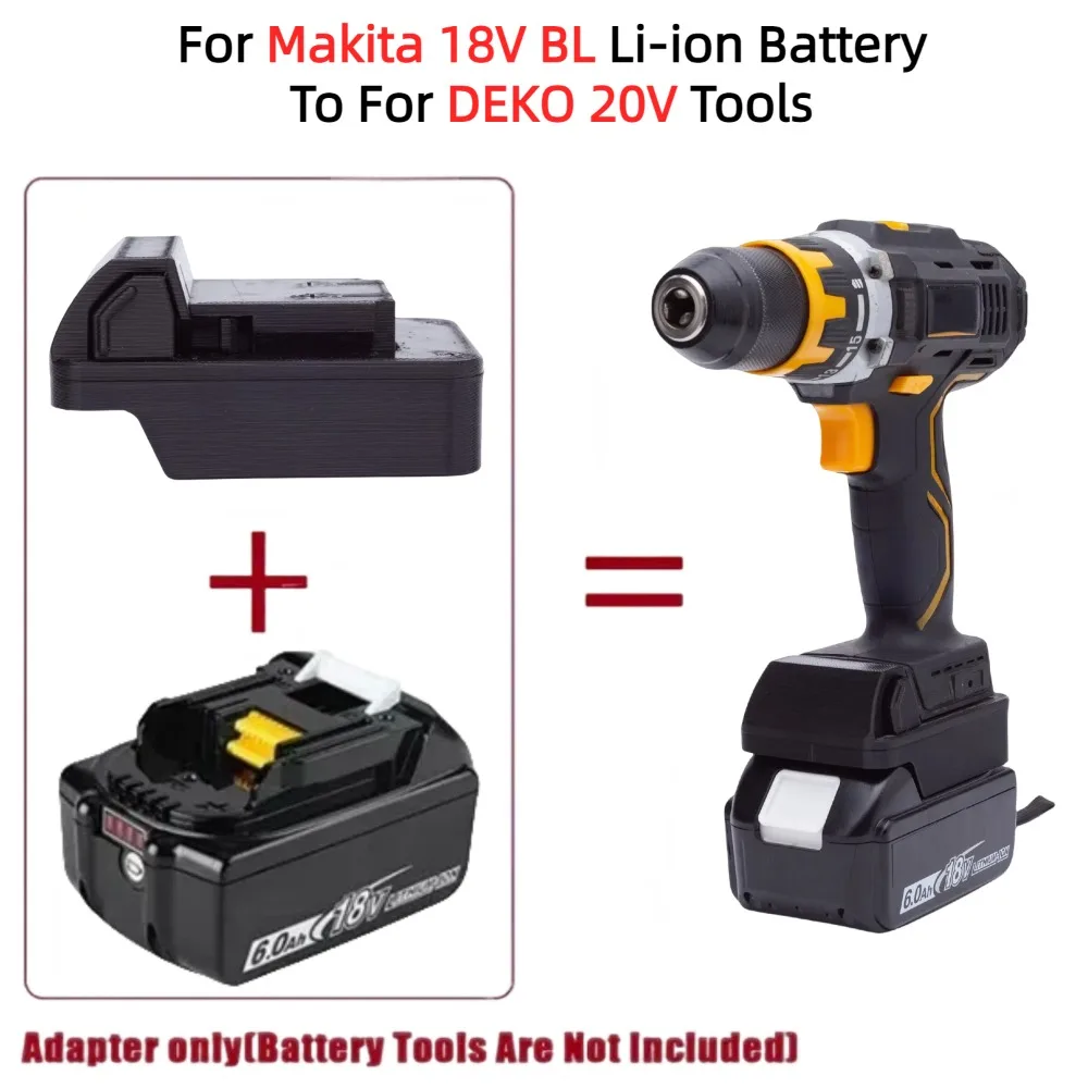 Imagem -02 - para Makita 18v bl Li-ion Adaptador de Bateria Conversor para Ferramentas de Broca sem Fio de Lítio Deko 20v Apenas Adaptador
