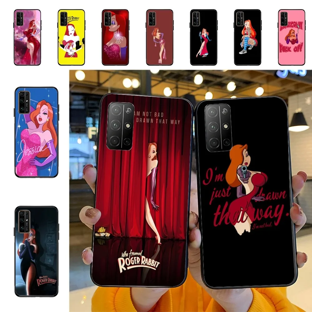 J-Jessica R-Rabbit Sexy Phone Case For Huawei Honor 10 Lite 9 20 7A 9X 30 50 60 70 Pro Plus Soft Silicone Cover