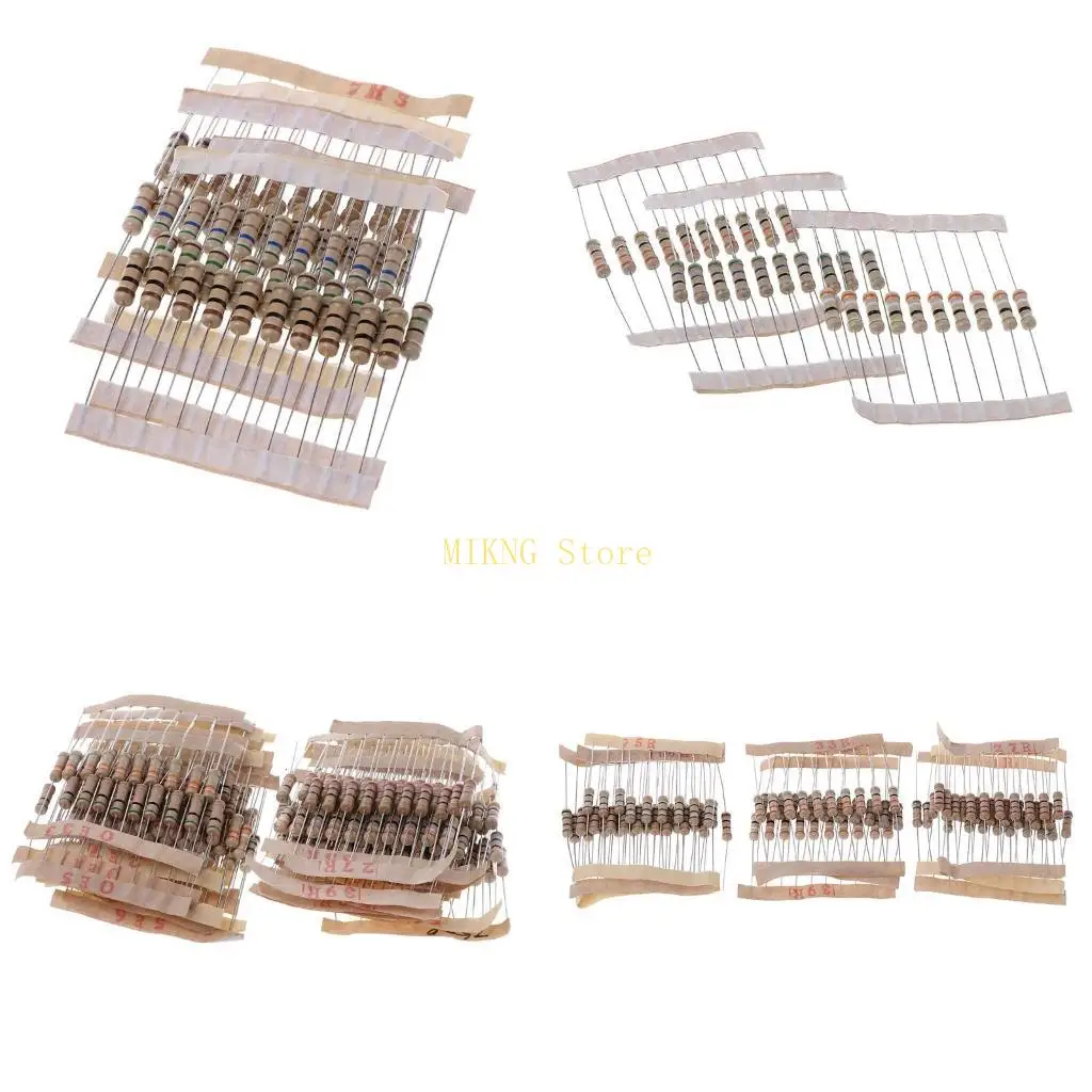 

300Pcs Resistor Kits 1W 5% 0.1-750 Ohm Carbon Resistor 30 Values Resistance Set best sale