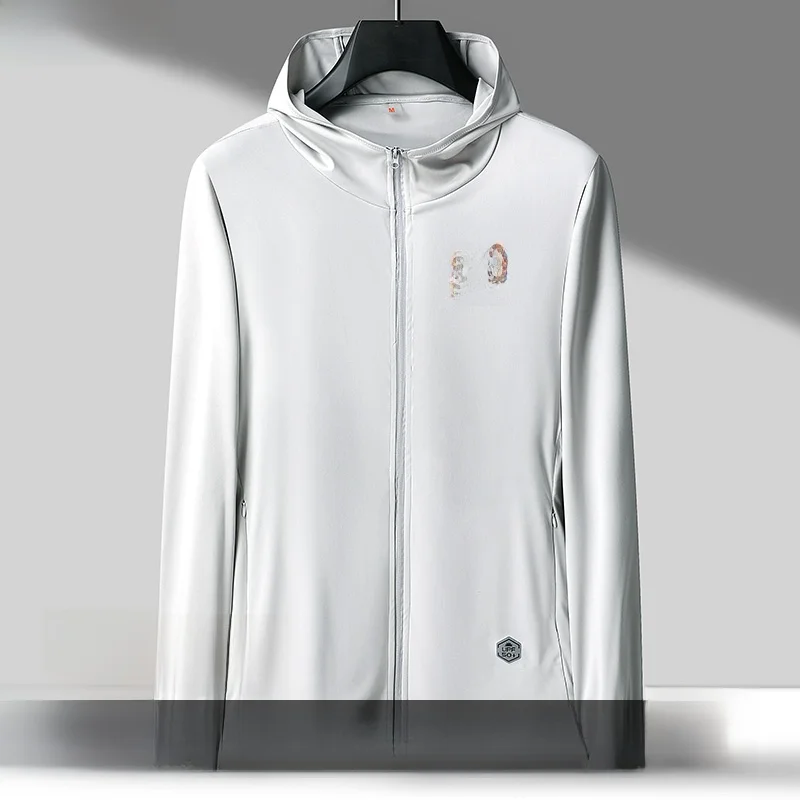 

Ice Silk Men's Summer Thin Fiing Casual Lightweight Qui Dry Breathable UV Protection Clothing Large Size Polyester Fiber