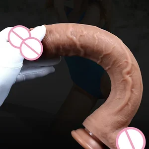 Spuer Dildo Realistis Lebih Besar Penis Lapisan Silikon dengan Cangkir Hisap Mainan Seksi Dewasa untuk Wanita Pria Stimulator Pijat Anal Vagina 10 dildo penjualan terbaik 9 inci - №