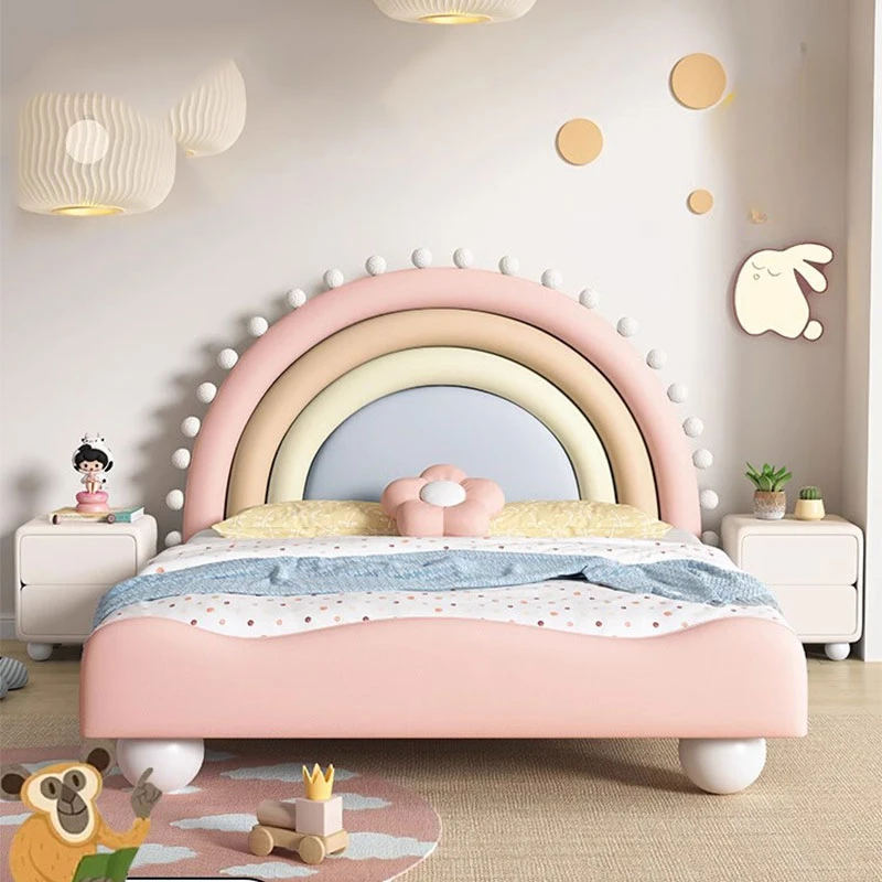 European Nordic Double Bed Pretty Unique Room Frame Double Bed Children Luxury Modern Cama Montessoriana Infantil Furniture