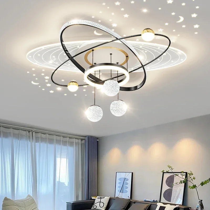 Modern Led Pendant Light Home Decor Creative Oval Chandelier Living Room Dining Table Kitchen Lamp Indoor Decor Lighting Fixture