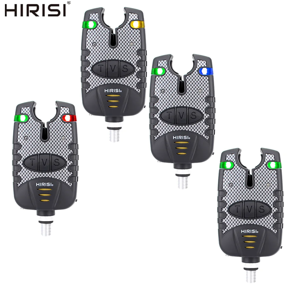 

Hirisi B1113 4Pcs LED Carp Fishing Bite Alarm Indicators Adjustable Volume Tone Sensitivity Coarse Fishing Tackle Accessories