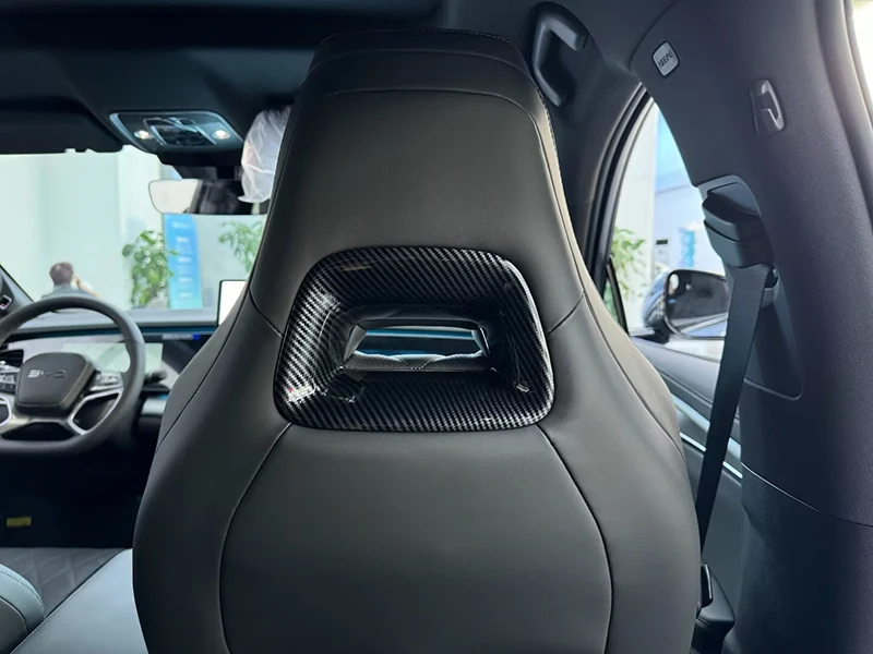 For BYD Sealion 7 EV 2025 2026 2027 Carbon Fiber Style Front Seat Headrest Position Decorative Strip Trim Molding Garnish