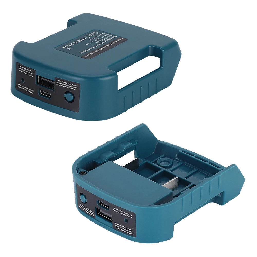 USB パワーバンク充電アダプタマキタ/リョービ/グリーンワークス 40V リチウムイオンバッテリー Type-C ポートバッテリー収納ラックホルダーケース