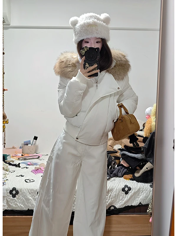 بنطلون جينز أمريكي عتيق الطراز بخصر مرتفع وساق واسعة للنساء، تصميم فضفاض بقصة مستقيمة وطول يصل إلى الأرض، موديل جديد للخريف