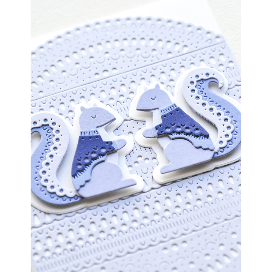 Lucky Goddess Metal Cutting Dies Nordic Squirrels Diy Scrapbooking Photo Album Decorative Embossing Paper Card Crafts