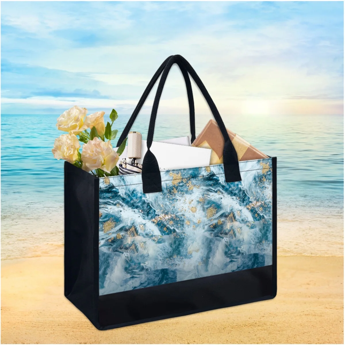 Luxury Marble Designer Casual Tote Bag Top Handle Girls Party Shoulder Bag Versatile Pop Commuter Elegant Handbags for Women New