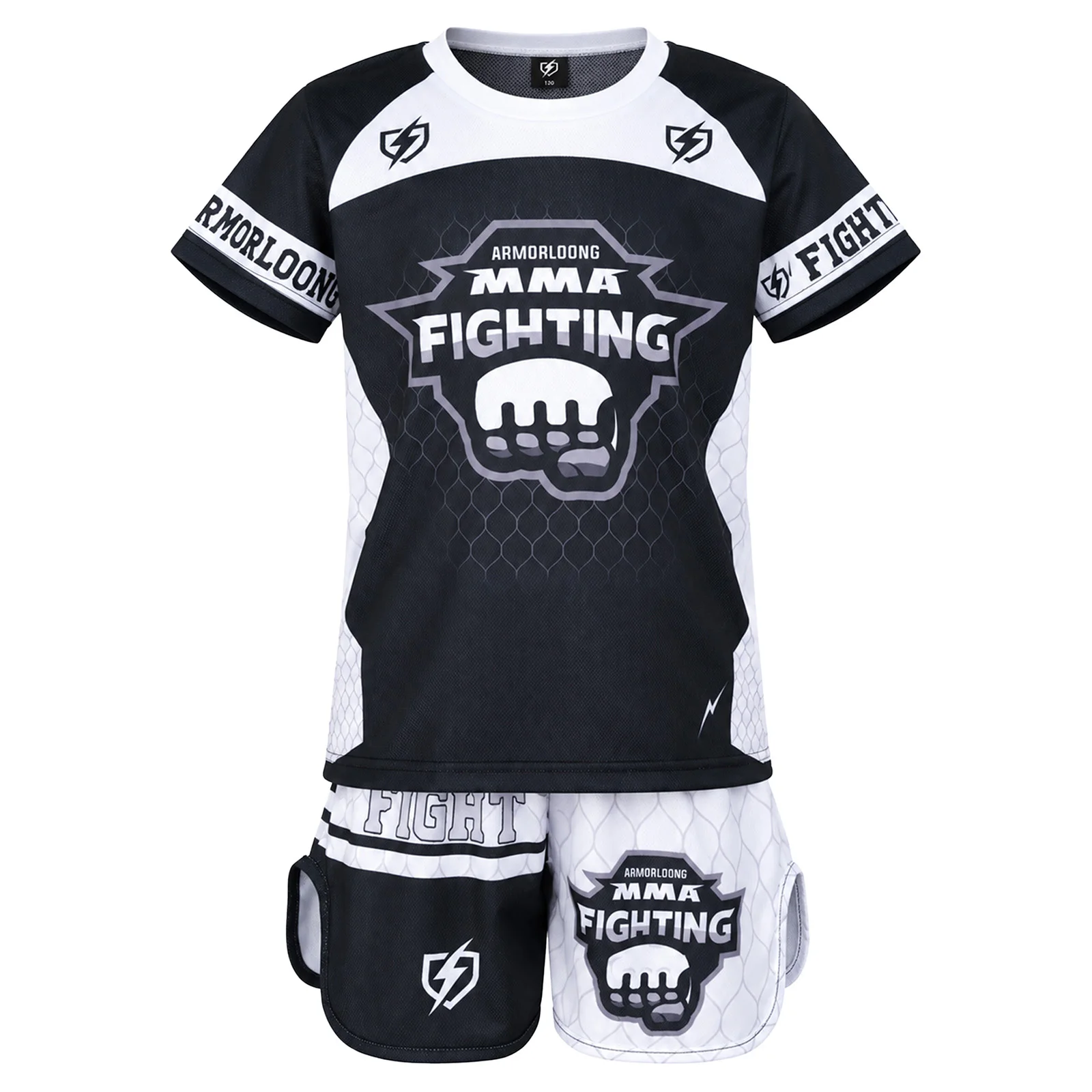 Jugend-MMA-Trainingsset für Jungen und Mädchen, Box-Outfit, Rashguard, Shorts mit seitlichen Schlitzen, Kinder-Kickbox- und Muay-Thai-Sportbekleidung – Detail 18