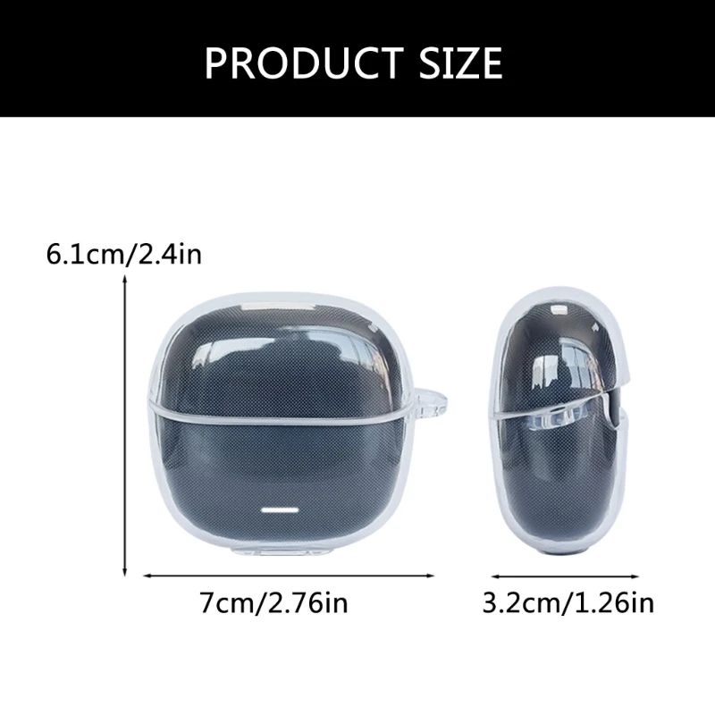 Lengan Casing Lembut Jernih Ergonomis Tahan Air untuk Buds 5C Earbud Nirkabel, Anti Selip