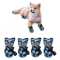 Dog Shoes for Large Dogs with Printed Medium Dog Boots  Paw Protectors Summer Hot Pavement  Water-Resistant in Rainy Weather, Ou