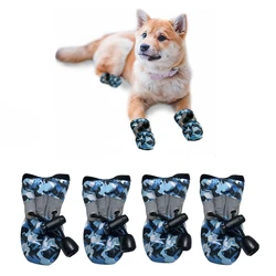 Dog Shoes for Large Dogs with Printed Medium Dog Boots  Paw Protectors Summer Hot Pavement  Water-Resistant in Rainy Weather, Ou