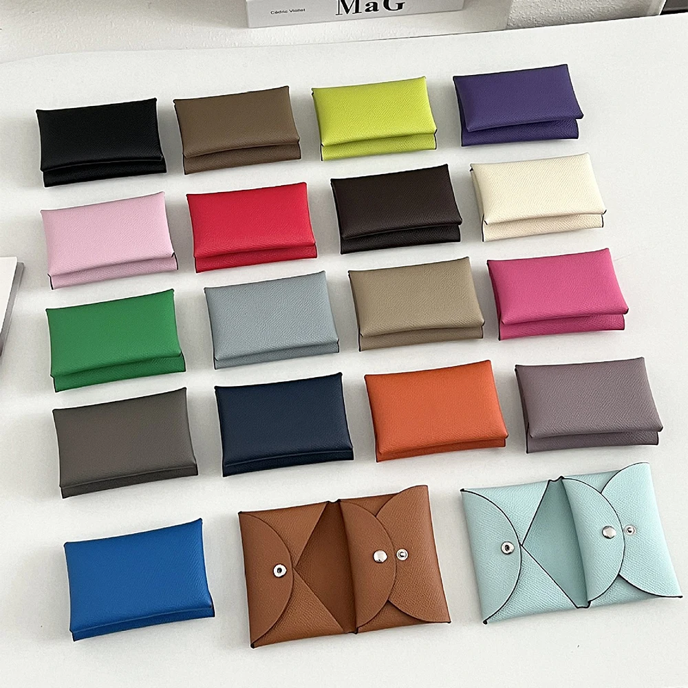 Luxuriöse Mode-Geldbörse aus Spaltleder, Lässiger Kartenhalter für Damen und Herren, Echtes Leder, Niedliche Kurze Brieftasche, Dropshipping-Geschenk – Detail 1