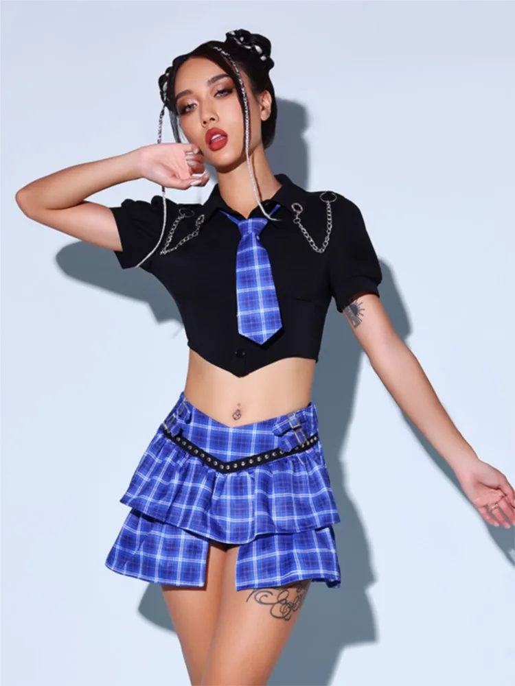 

Girl Group Singing Jazz Costume Set Sexy New Student Cosplay Dancer Costumes Hiphop Clothing