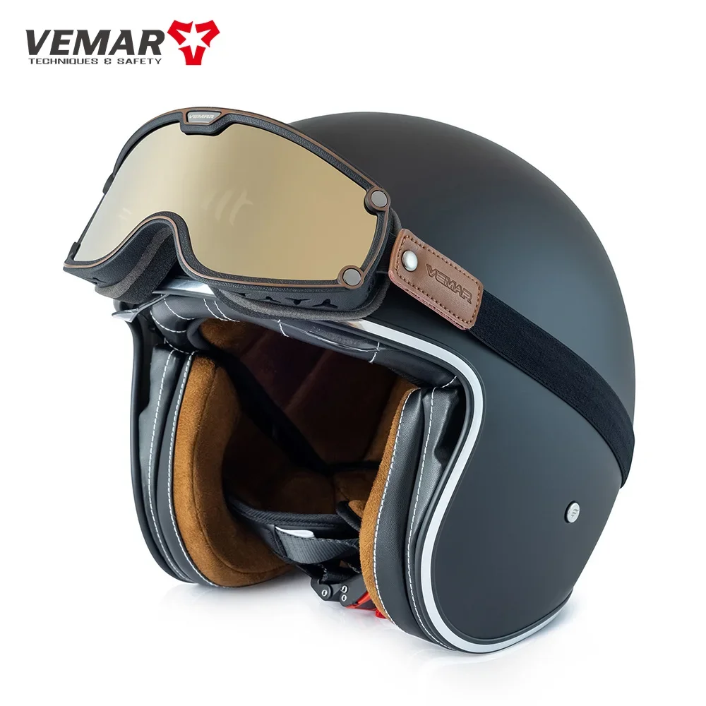 Retro Motorrad Brille Winddicht Motocross Sonnenbrille Vintage Moto Helm Brille Radfahren Racing Cafe Racer Chopper Brille