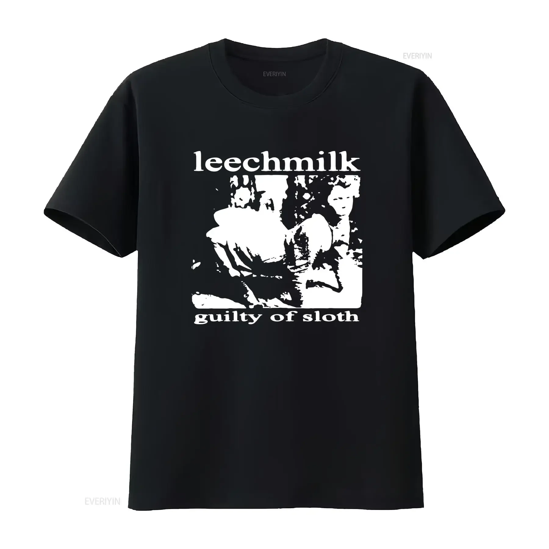 Leechmilk 'Guilty Of Sloth' T Shirt Stylish and Unique Design for Fashion Lovers vintage Washed homme Unisex graphic Slightly