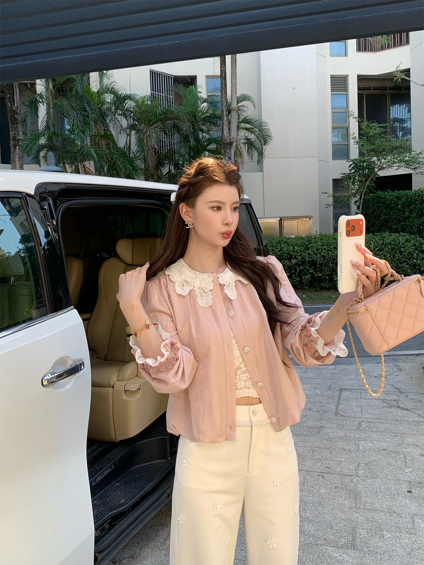 

Женская кружевная блузка Kun Total: легкая, с длинным рукавом, в повседневном стиле, летняя новинка, элегантный топ из лиоцелла (кислородостойкая ткань)