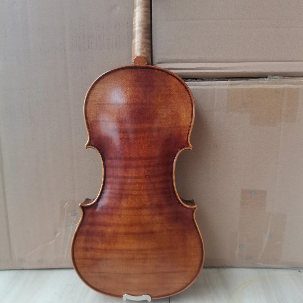 The sound of surprise！Imitation of European old violin 4/4 European spruce Guarneri 1743 Cannon Handmade Violin with box bow