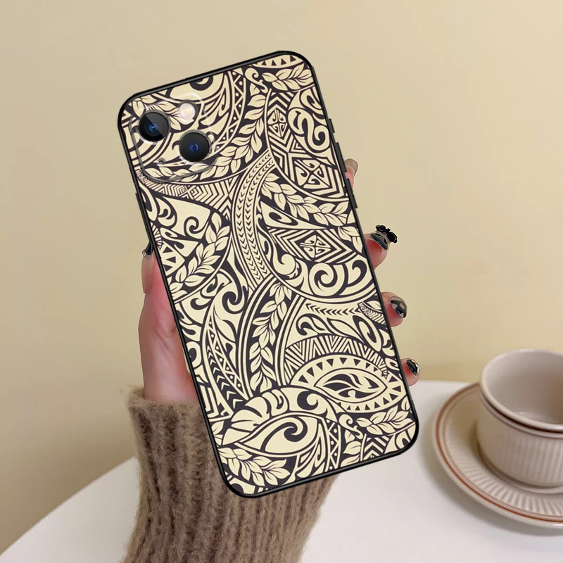 Maori Tribal Samoan Polynesian Print Phone Case For iPhone 11 15 12 13 14 16 Pro Max 7 8 Plus X XR XS Mas Shell Cover