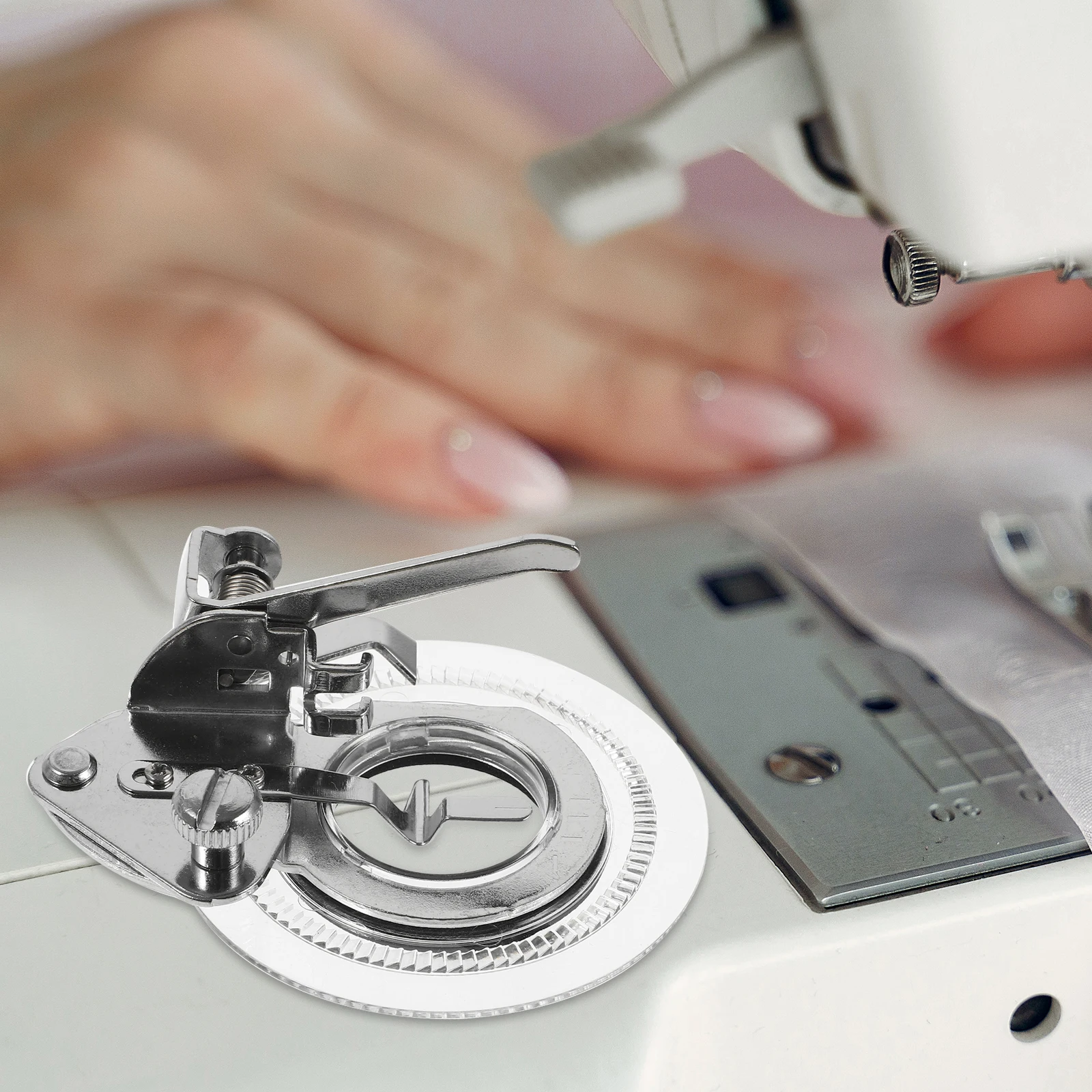 آلة قطعة قدم الضغط في ماكينة الخياطة توالت هيم المهنية متعددة الوظائف خياطة أداة استبدال مقاومة للاهتراء الخياطة القدم التبعي #5