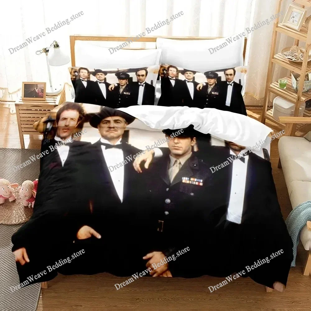 

3D Print Godfather Bedding Set Single Twin Full Queen King Size Gangster Boss Aldult Kid Bedroom Polyester Duvetcover Sets963