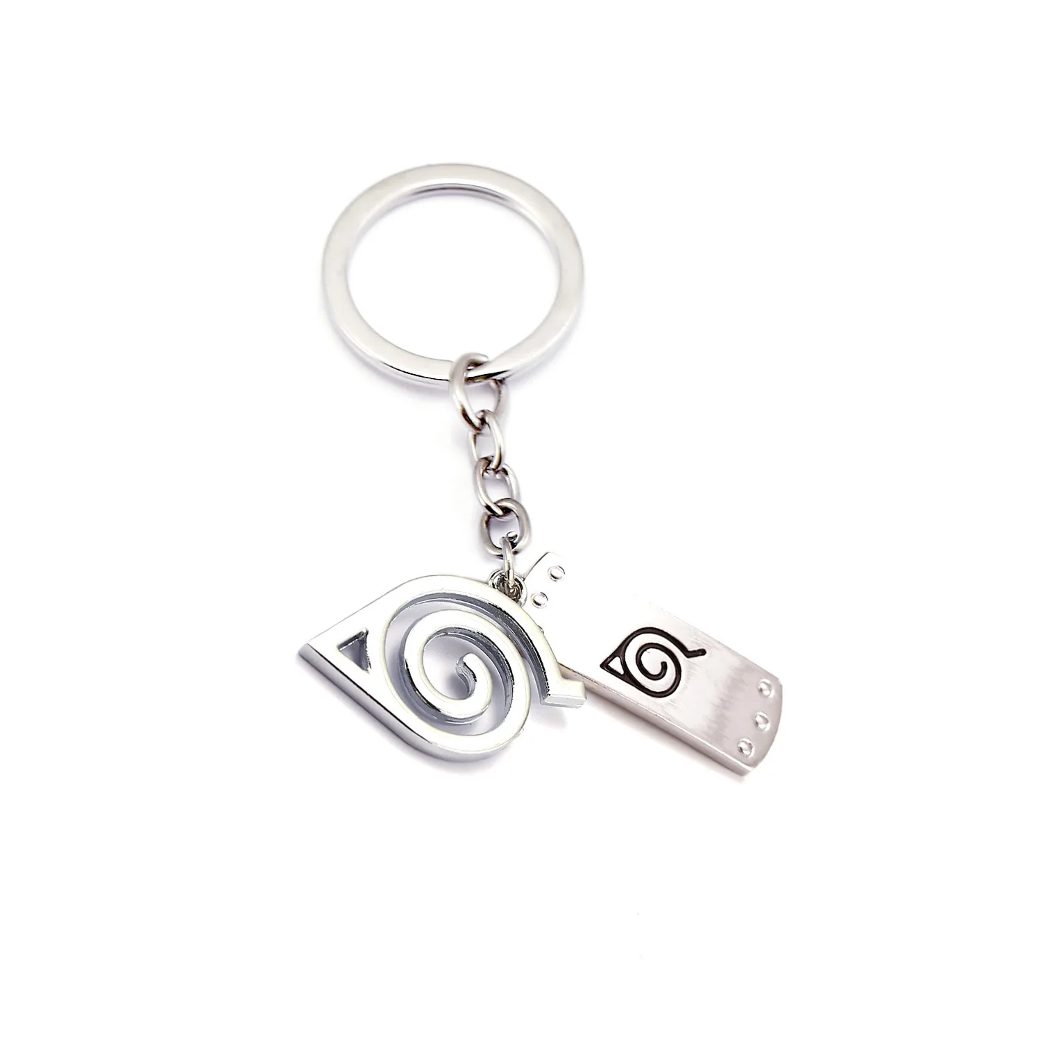 Anime Uzumaki Konoha Keychains Figure Cosplay Toys Gift Metal Key Rings Pendants Jewelry Gifts