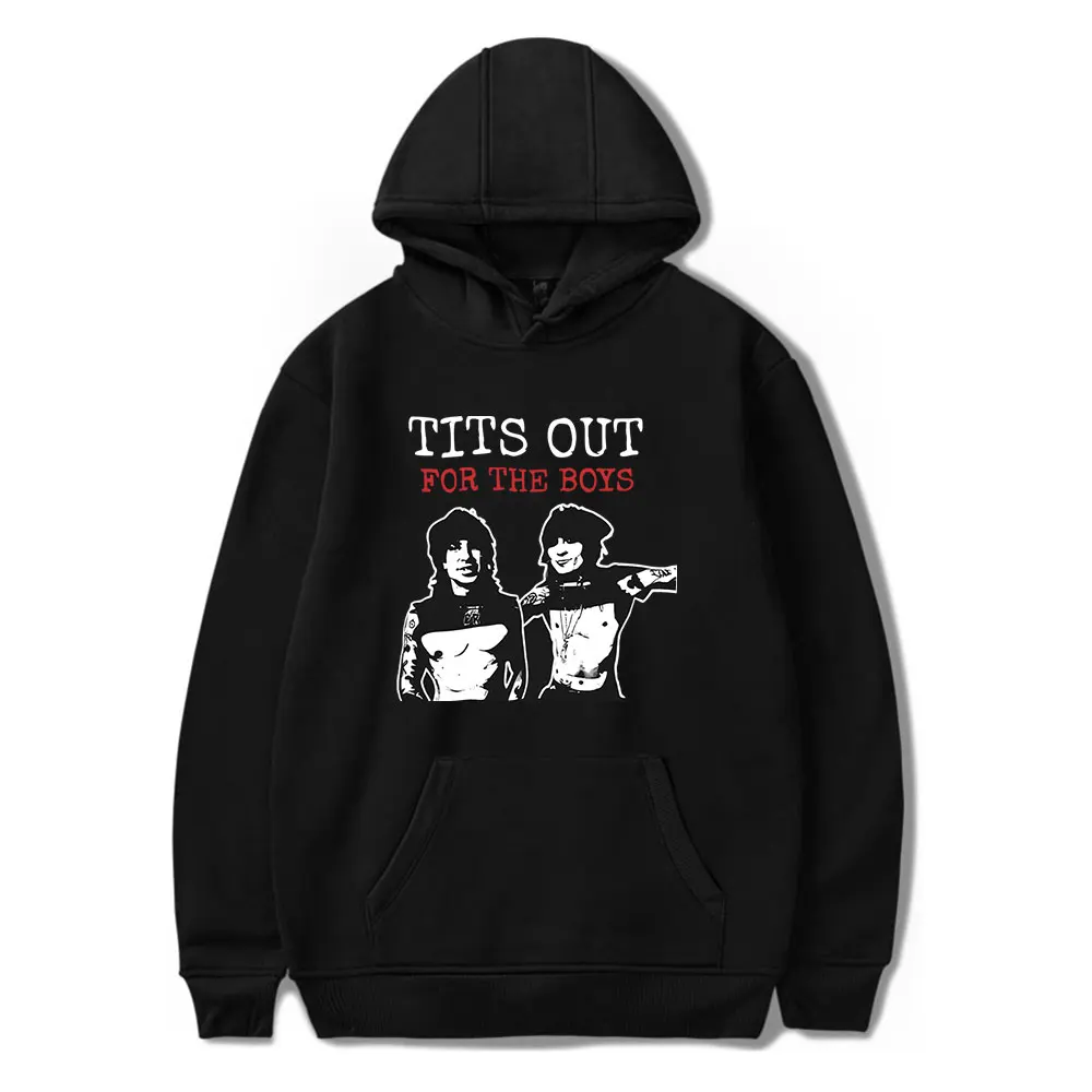 Jake Webber merch Tits out for The Boys hooded drawstring pullover เสื้อสเวตเชิ้ตชาย/หญิงแบบสวมหัวฮิปฮอปแร็ปเปอร์