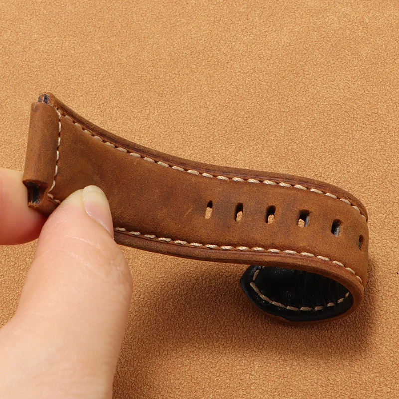 Ремешок для часов из воловьей кожи с выпуклым ртом для TIMEX, ремешок для часов T2N721 T2N720 W2R55500 TW2T76500, кожаный браслет 24x16 мм, ремень с инструментом