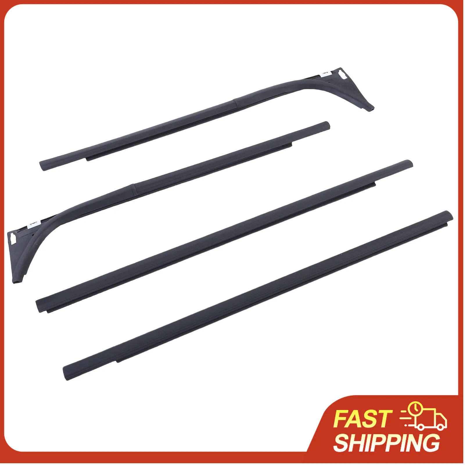 

4Pcs Car Window Seal Strip Set Replacement for Mazda BT50 4 Doors 2012-2019 1D00-50-640 Rubber Weather Proof Supplies