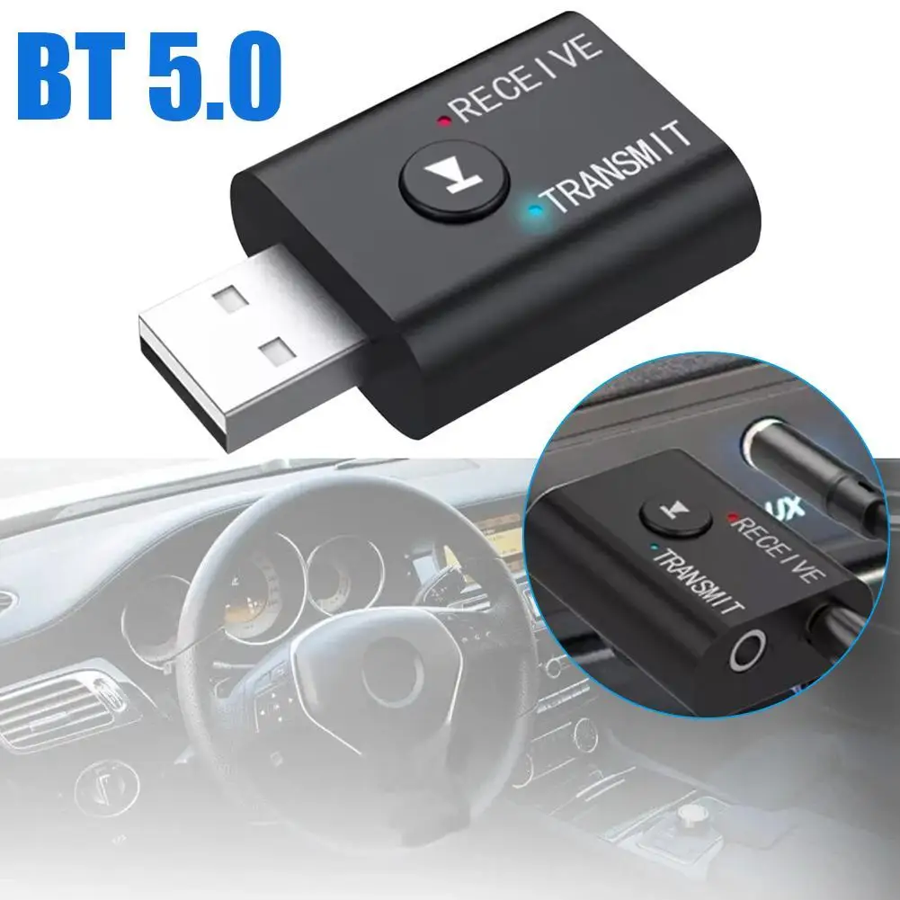 Bluetooth 5.0 Audio Transmitter Receiver 3.5mm AUX Jack RCA USB Dongle Stereo Wireless Adapter for TV Car Kit Speaker Headphone