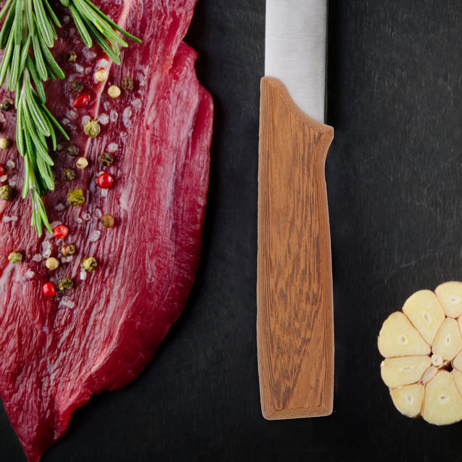 

Ergonomic Wood Knife Handle Replacement Non-Skid Grip Kitchen Cutter Accessory Rivets Ergonomic Grip for Chef Knife