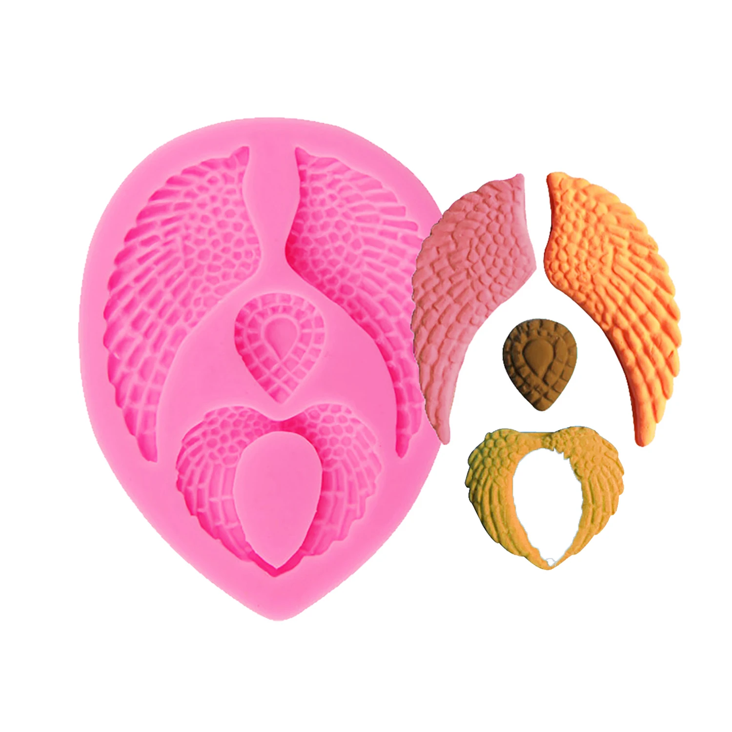 Angel Wing Silicone Mold DIY Craft Cake Mold Baking Tools Feather Fashion Pendant Aromatherapy Gypsum Resin Mold Home Decor