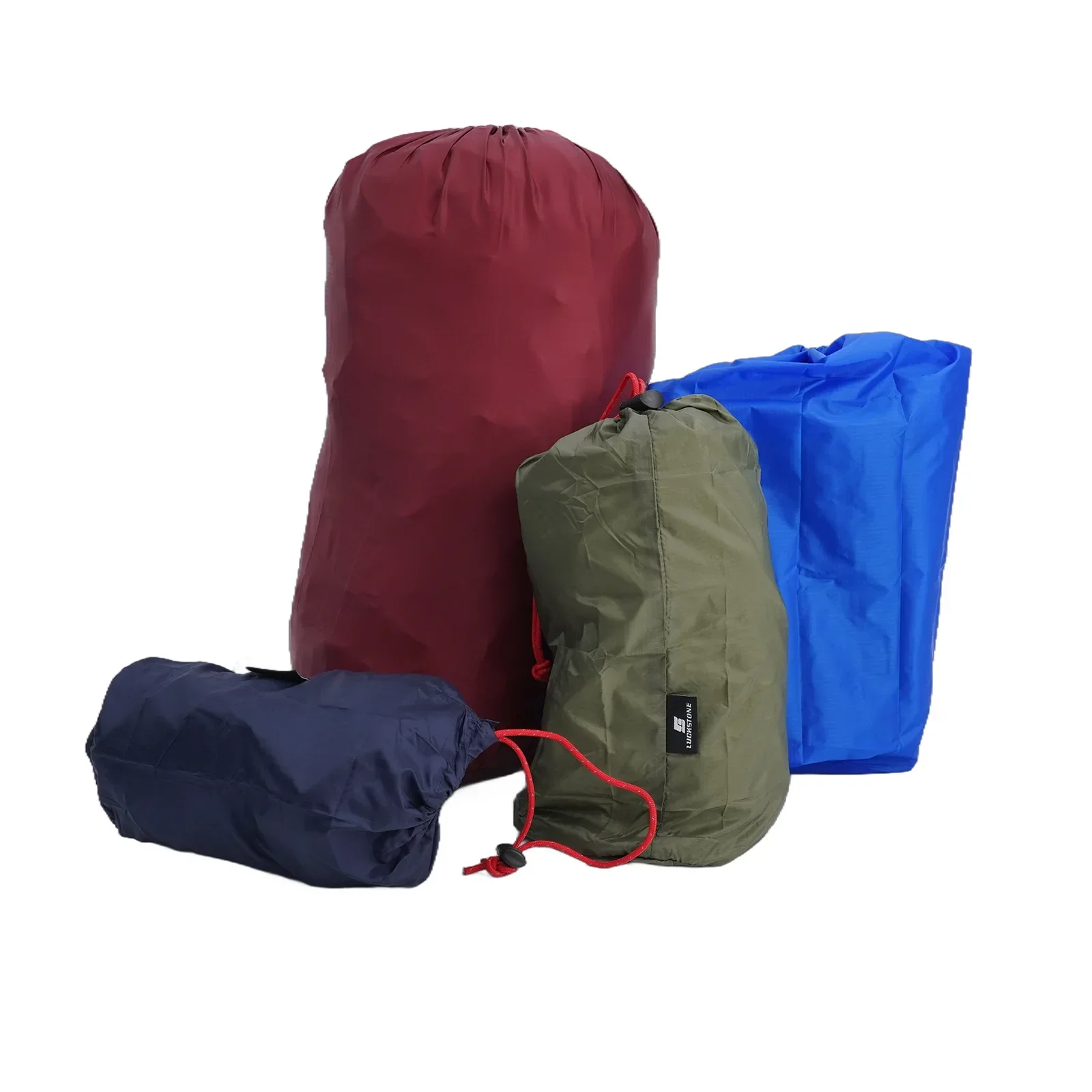 4pcs Drawstring Stuff Sack Storage Bag Down Jacket Organize Bags For Travel Outdoor Camping Sleeping Bag Compression Bag