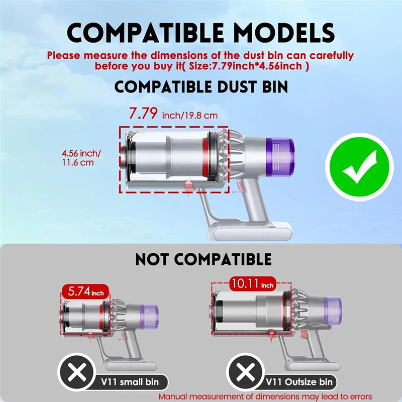 

【Shop-Now】Сменное ведро для пылесборника для пылесоса Dyson V11 V15 SV14 SV15 SV22, детали пылесборника для пылесборника