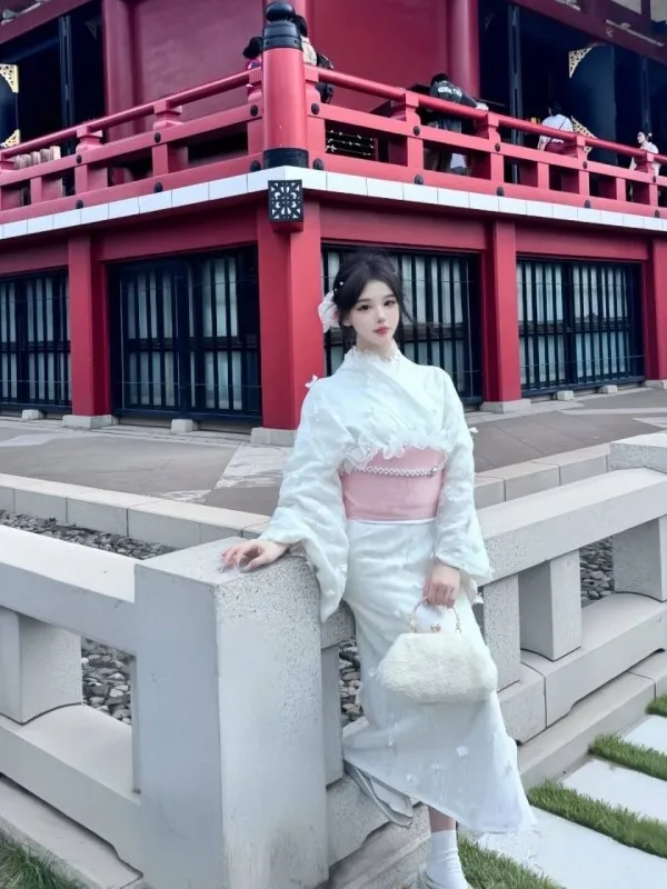 Retro Gentle Miss Kimono Photography Studio Formal New Version Improved Lace Clothing Atmosphere Photography Apparel