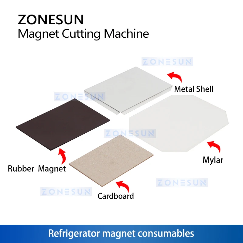 ZONESUN ZS-PCM2 آلات مغناطيس الثلاجة القابلة للتخصيص وآلات قطع البطاقات