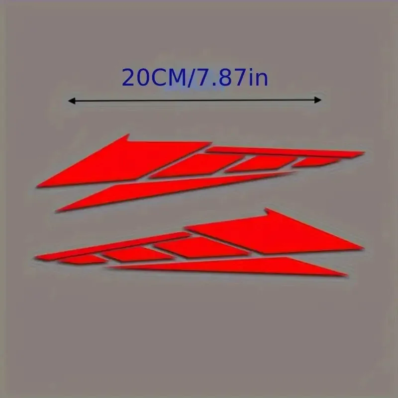 1Pair PVCReflective Motorcycle Accessories Scooter Tail Box Decorative Stickers