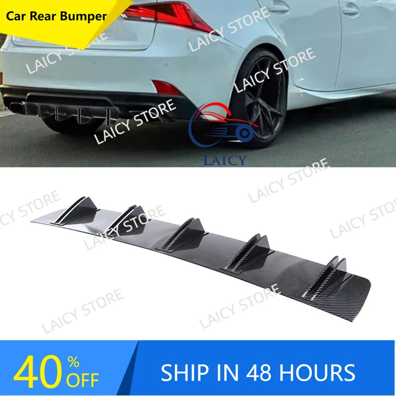 

LAICY Car Rear Diffuser For T0yota Camry SE XSE Shark Fins Bumper Splitter Chin Spoiler Lip Black Shunt Rear Bumper Lip