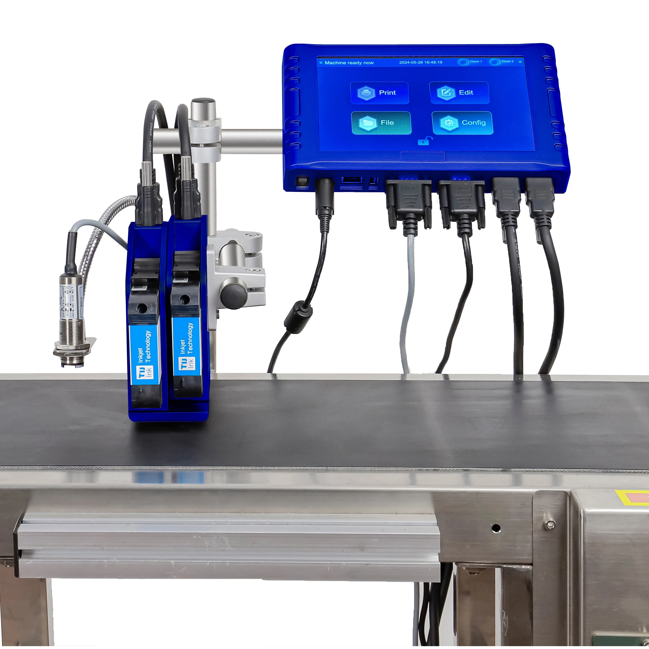 Multifunctional Online Thermal Inkjet Printer Single-head 12.7MM Expiry Date Logo Printing Machine TIJ Printer for Box