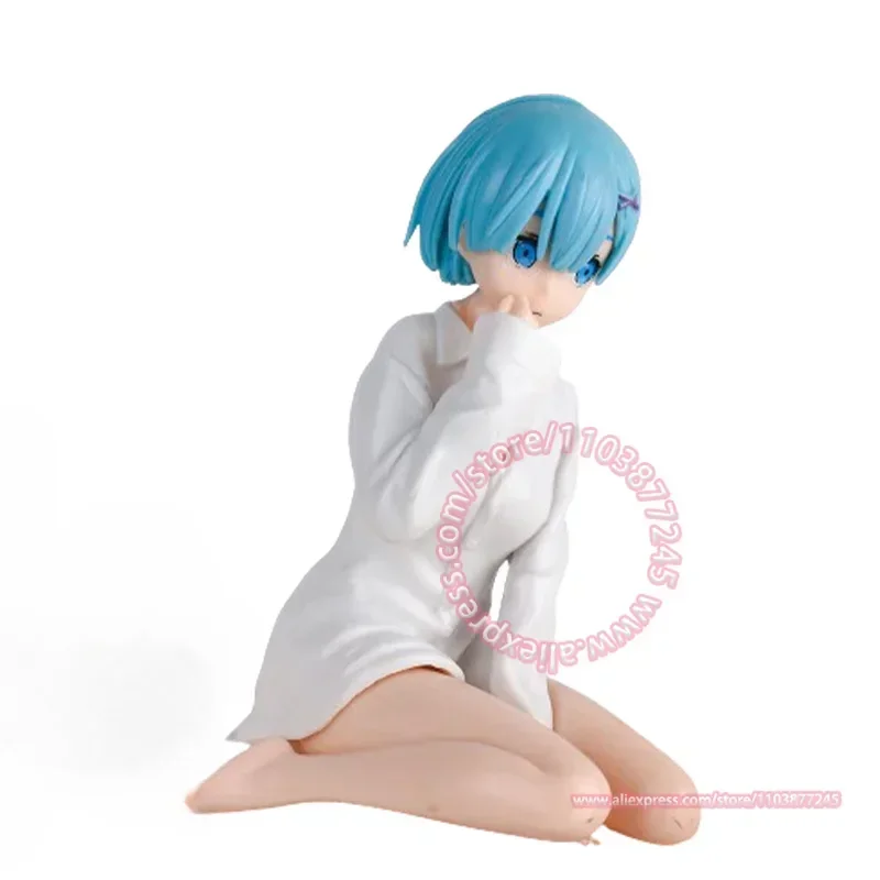 Re:Life in A Different World From Zero Sitting Position White Shirt Rem Car Decoration Hand Model Anime Peripheral Ornament