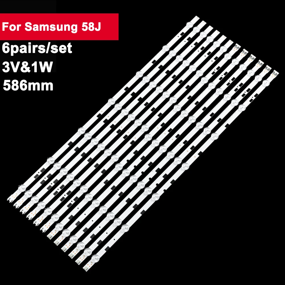 

6Pairs/Set 3V Led Backlight Strips For Samsung 58J DMGE-580SMA-R3 UE58H5200AWXXN UE58J5000AWXXH UE58J5000AWXZF UE58J5002AKXXH