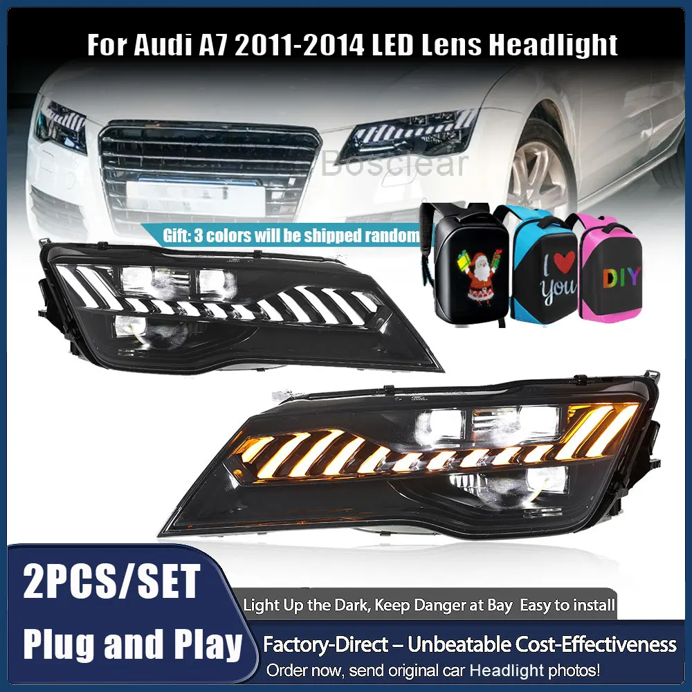 

Car Headlamp Assembly For Audi A7 Headlights Projector Lens Matrix 2011-2014 RS7 Dynamic Signal LED Daytime Lights Plug And Play