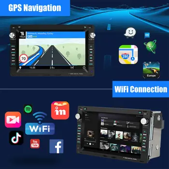ESSGOO 7" Android 13 2+64G Wireless Apple Carplay Autoradio Für VW Polo 9N Golf 4 Passat B5 T5 GPS NAVI RDS Wifi Bluetooth FM EQ 10 nejlepší prodej Navigace pro VW Golf 4 - №5