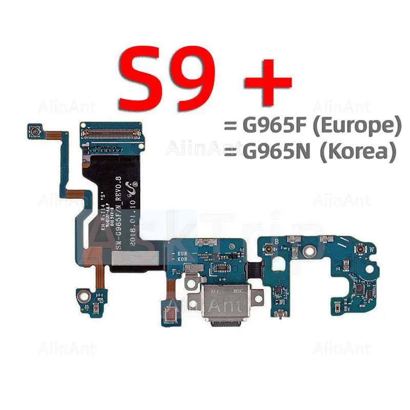 Aiinant Bottom Charging USB Date Dock Microphone Charger Flex Cable For Samsung Galaxy S8 S9 Plus + G950U G955U G960U G965U