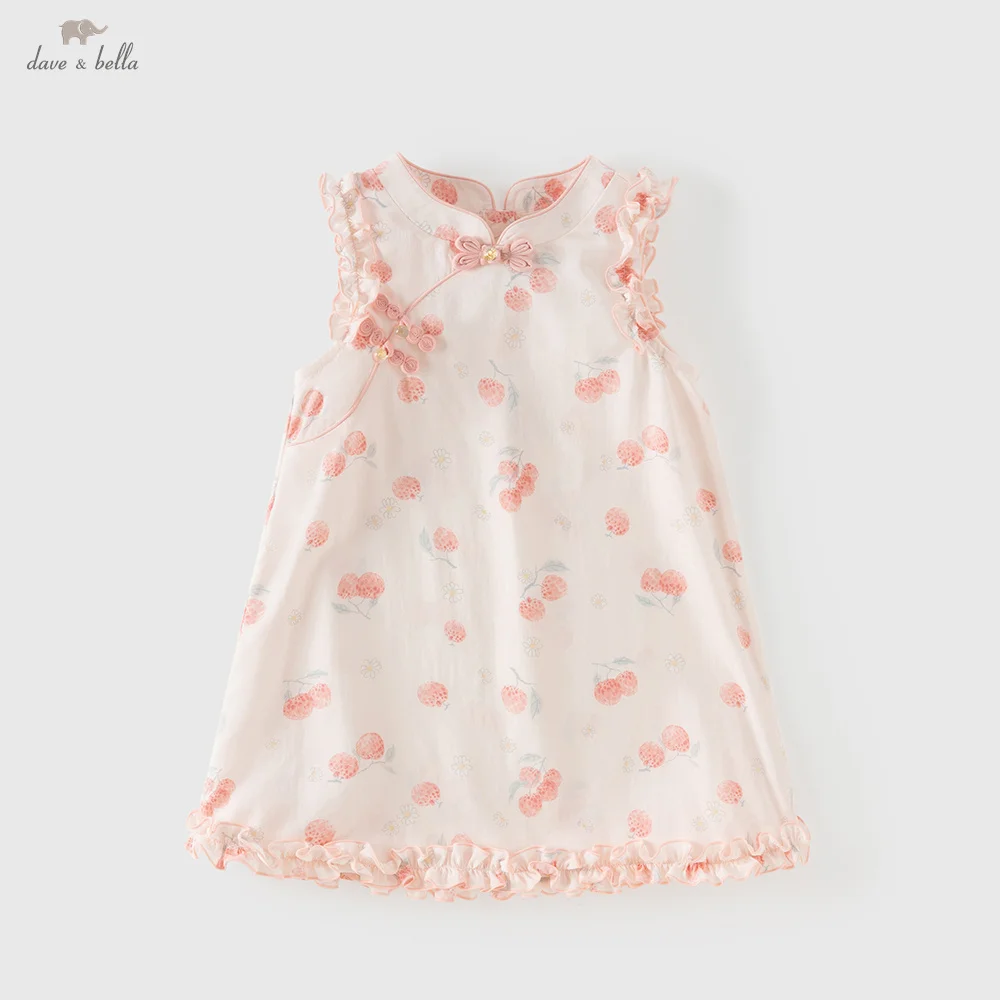 

Платье для девочек Dave Bella: летнее, с фруктовым принтом, элегантное, повседневное, без рукавов, для вечеринок DB2262104