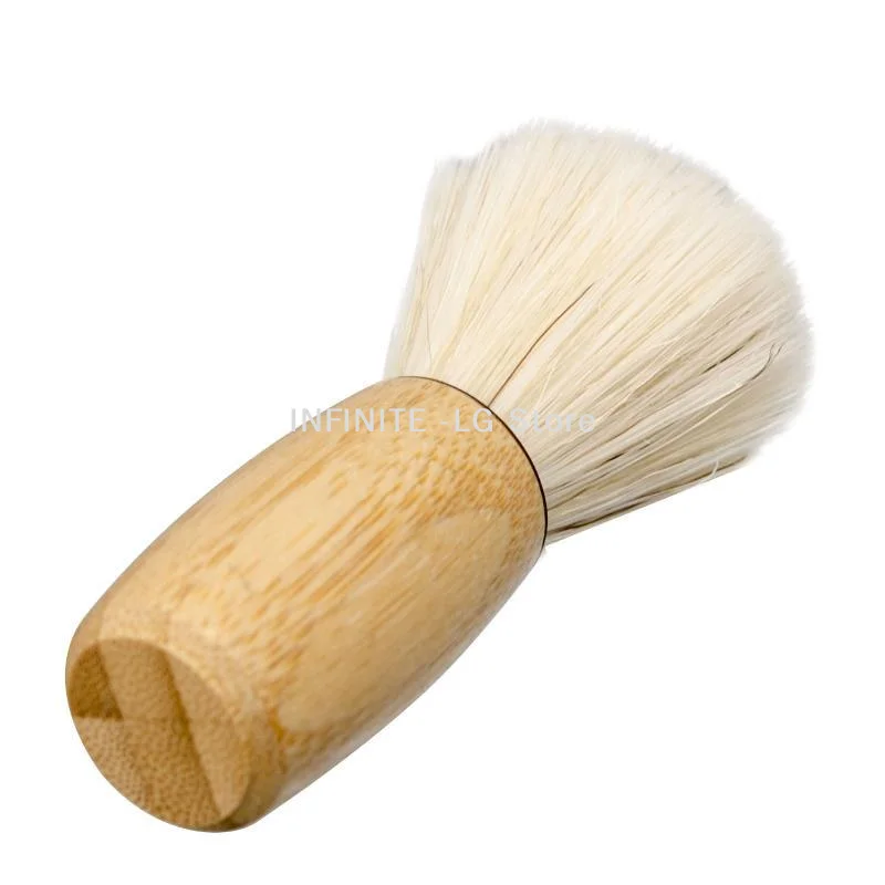 1 Pcs Beard Shaving Brush Makeup Brushes Wooden Handle Bristle Hair Salon Barber Soap Foam Shave Men Facial Cleaning Tools view 4