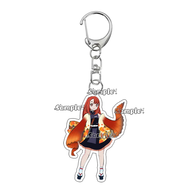 Anime Zenitsu Rengoku Keychain Acrylic Accessory