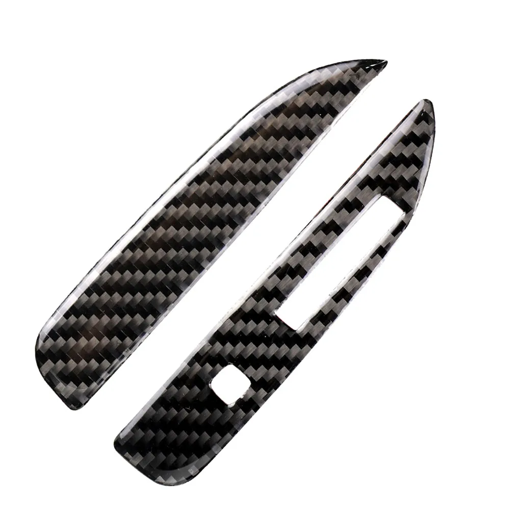 Carbon fiber Interior Gear Shift Knob Frame Cover Trim Sticker decoration for Ford Mustang 15-17