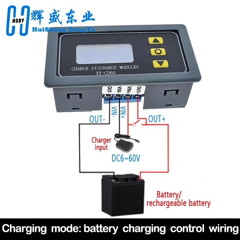 Imagem -05 - Solar Bateria Carregador Módulo Controlador Controle de Descarga de Carga Baixa Tensão Placa de Proteção Atual Xy-cd60 dc 660v Novo